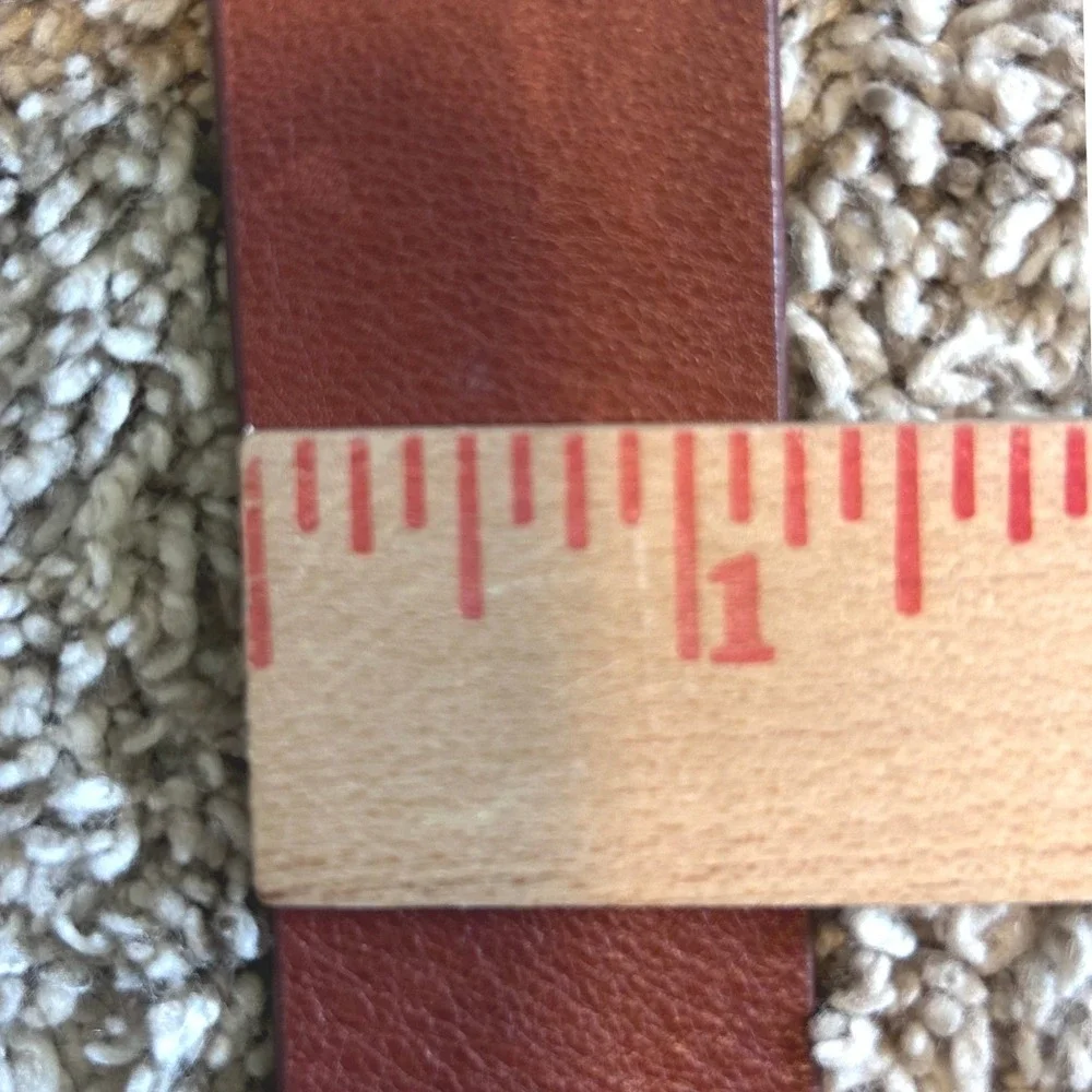 Badichi New York Wall Street Collection Brown Leather Belt Made in Italy 1.25in